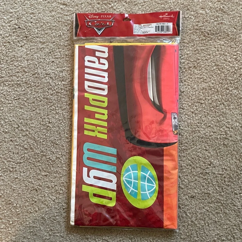 Disney Pixar Hallmark Party Cars Plastic Table Cover - DISCONTINUED
